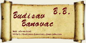 Budisav Banovac vizit kartica